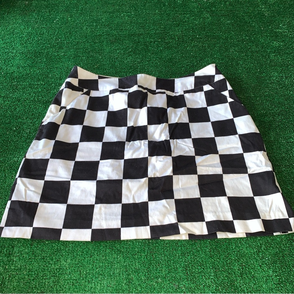 Loudmouth Womens Skorts 6 White Black Oakmont Houndstooth Golf Skirt